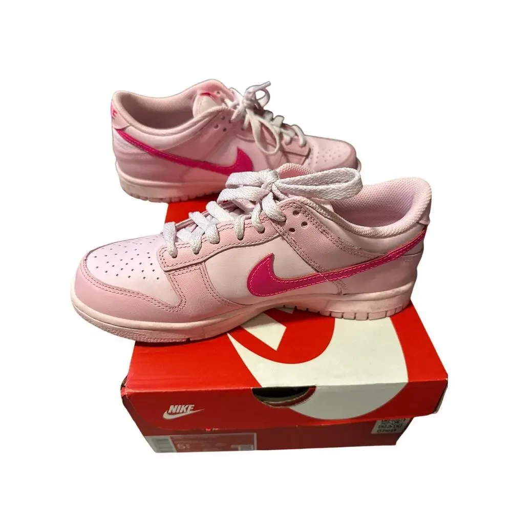 NIKE DUNK LOW - pink - size 5.5 TRIPLE PINK BARBIE